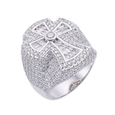 Cross Baguette Size 10 Moissanite Ring